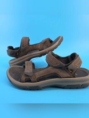 Teva Men's Langdon Sandals - Brown Waterproof Leather - Size 12 (S/N 1015149)